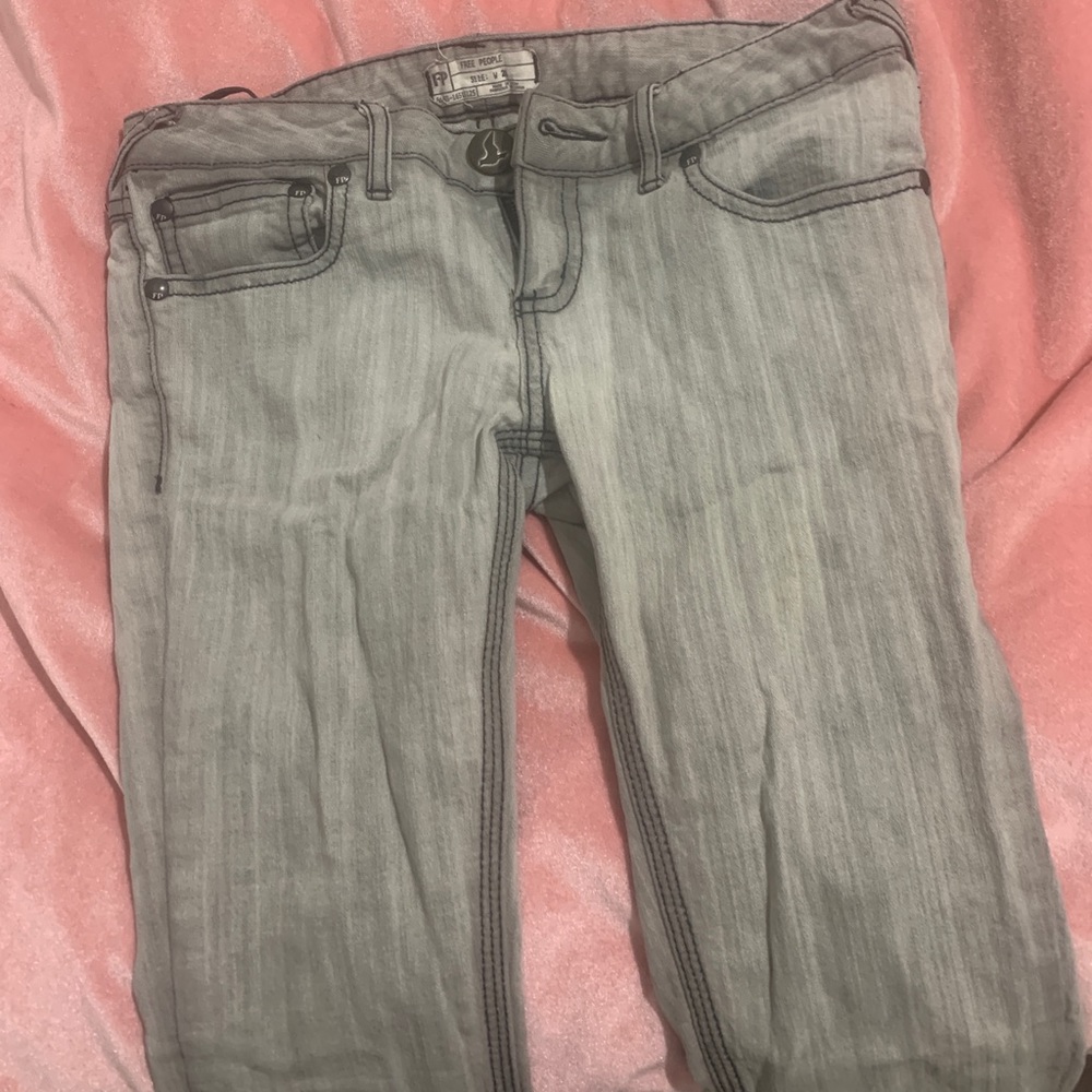 ✨HP✨Gray and black outline jeans